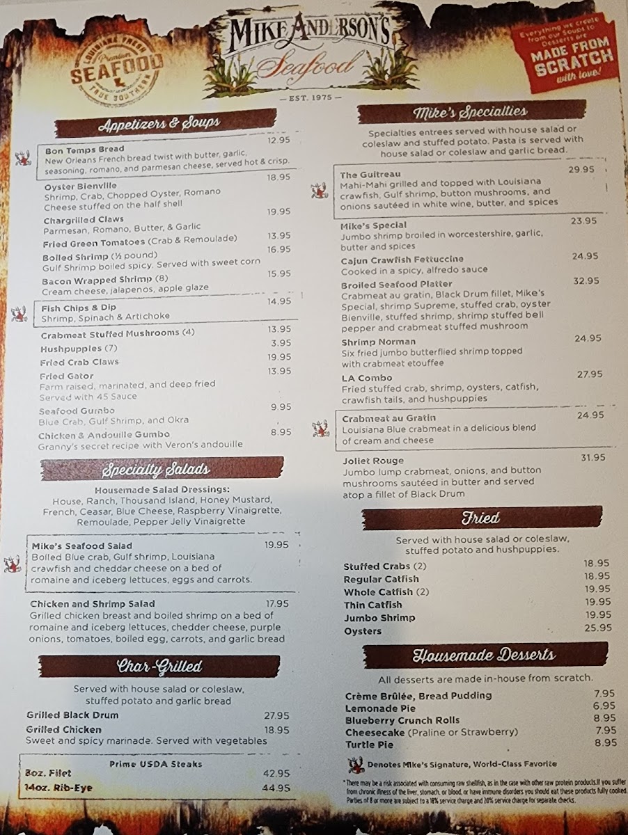 Mike Anderson's - Gonzales Menu - Image 2